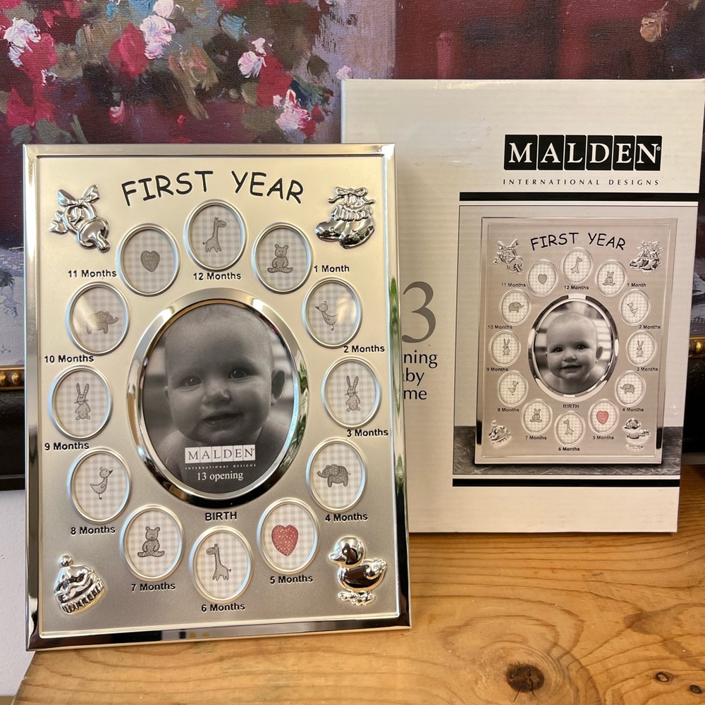 Malden International Designs Baby's First Year Collage Picture Frame, 13 Option